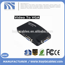 AV RCA Composite S-VIDEO Input to VGA Output Monitor Converter Adapter DVD CCTV